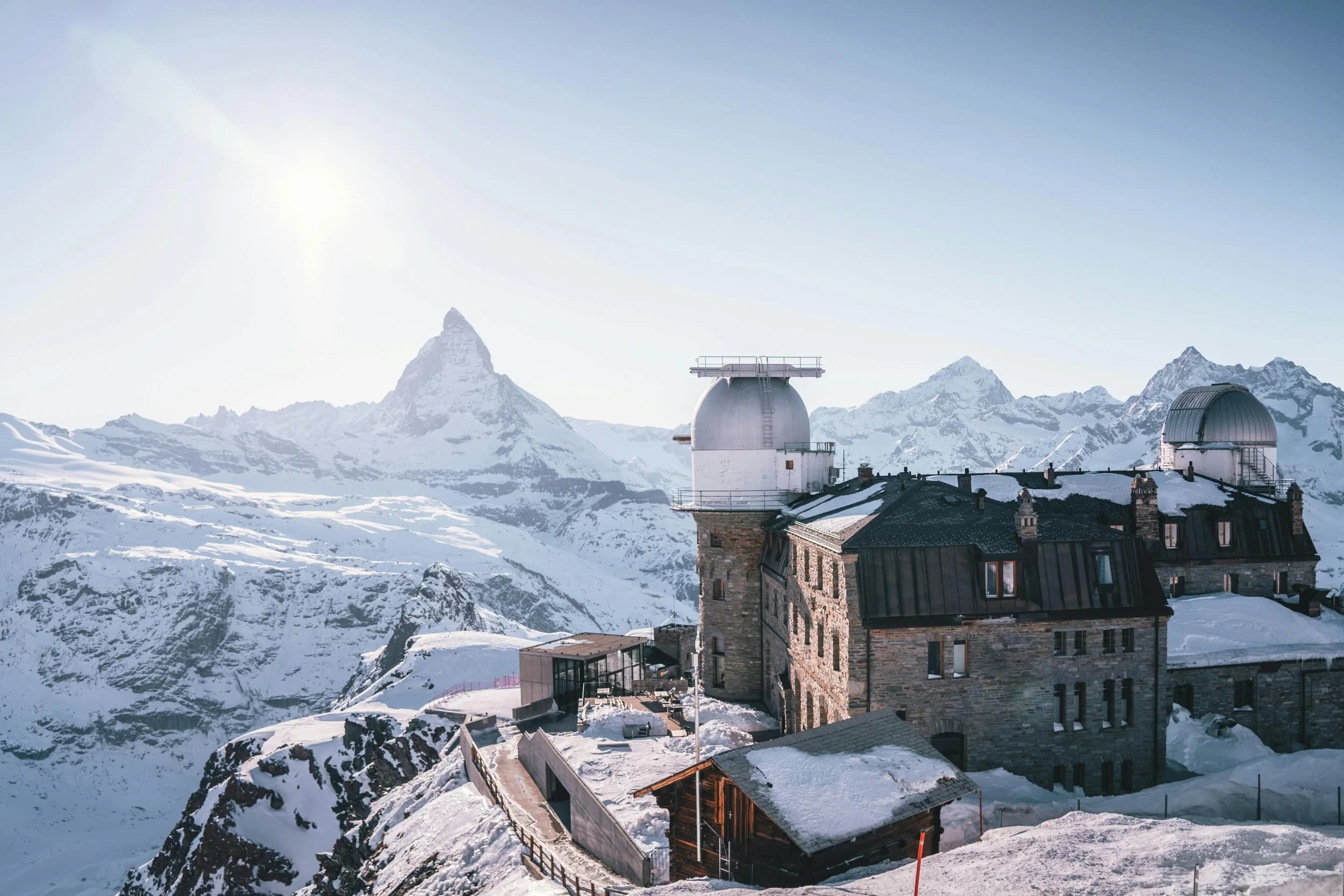 Snow-covered Swiss Alps
